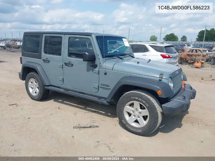 2015 Jeep Wrangler Unlimited Sport VIN: 1C4BJWDG0FL586223 Lot: 40062408