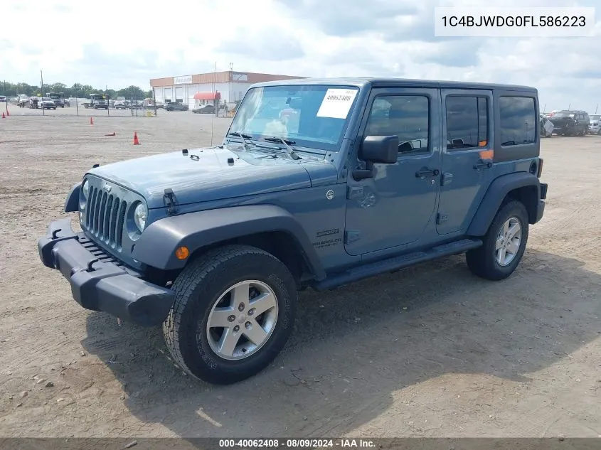 2015 Jeep Wrangler Unlimited Sport VIN: 1C4BJWDG0FL586223 Lot: 40062408