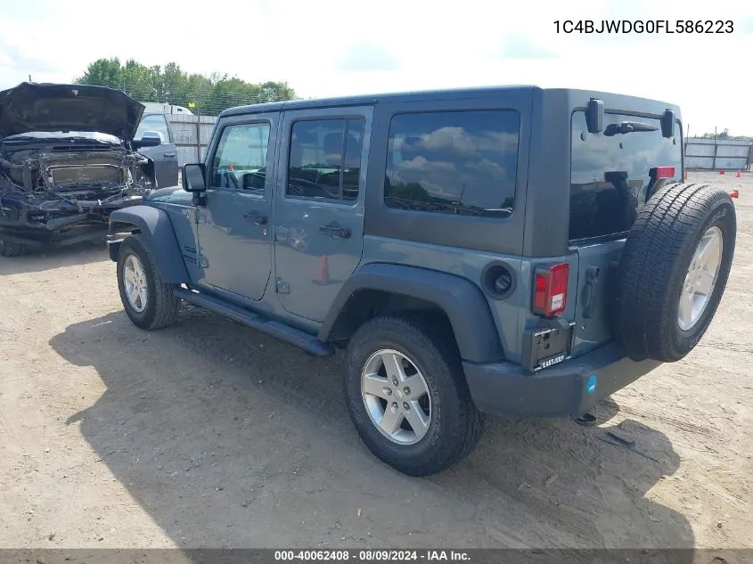 1C4BJWDG0FL586223 2015 Jeep Wrangler Unlimited Sport