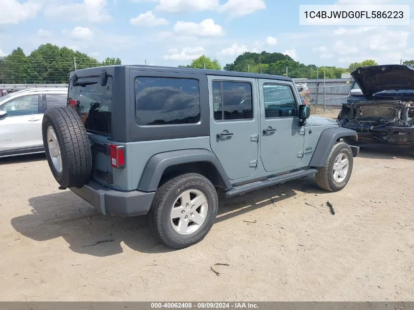 2015 Jeep Wrangler Unlimited Sport VIN: 1C4BJWDG0FL586223 Lot: 40062408