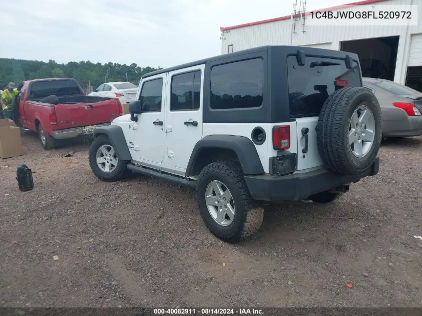 1C4BJWDG8FL520972 2015 Jeep Wrangler Unlimited Sport