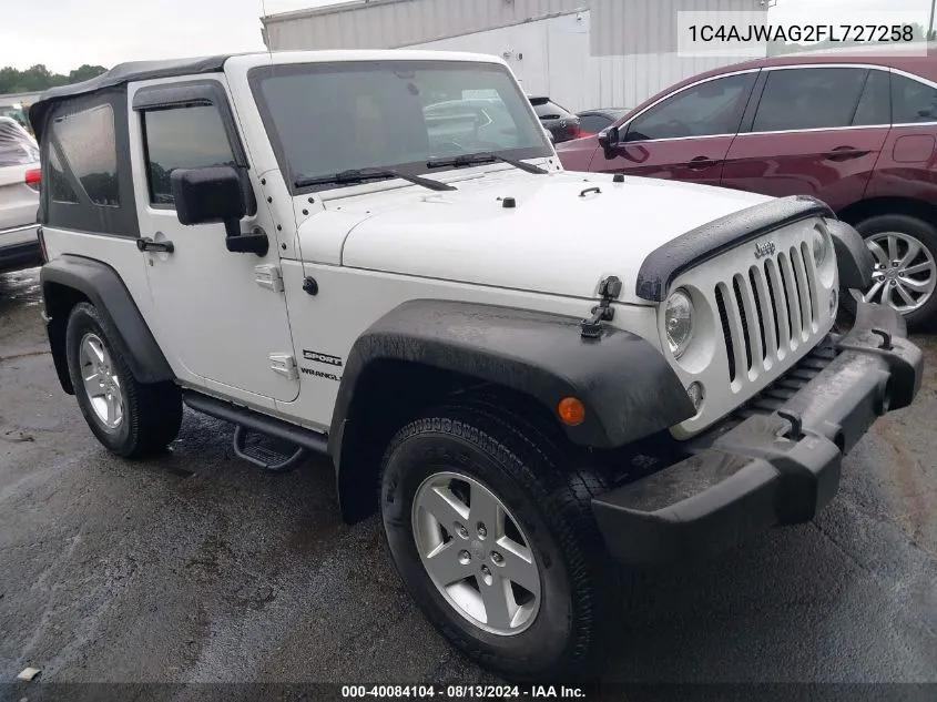 2015 Jeep Wrangler Sport VIN: 1C4AJWAG2FL727258 Lot: 40084104