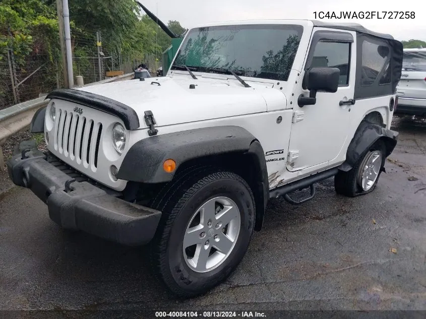 1C4AJWAG2FL727258 2015 Jeep Wrangler Sport