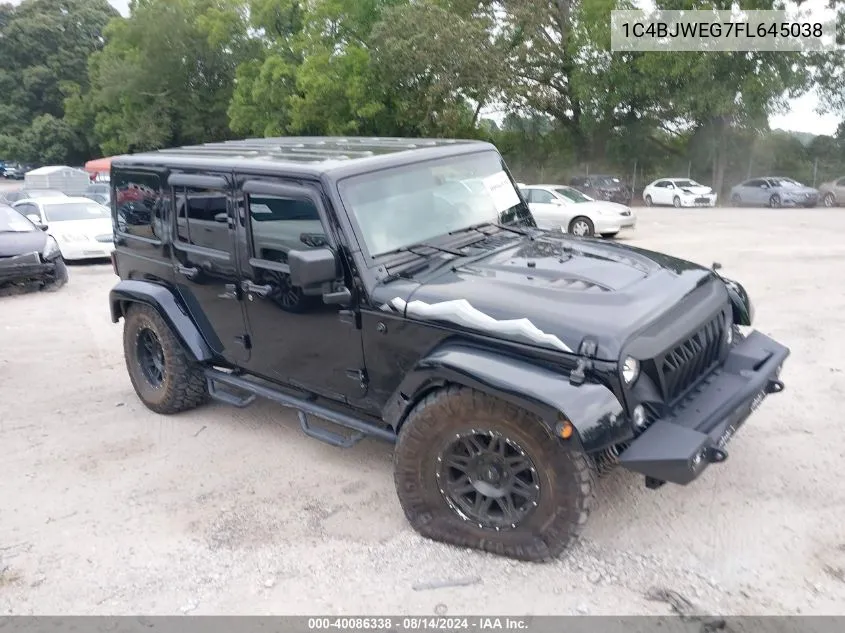 1C4BJWEG7FL645038 2015 Jeep Wrangler Unlimited Wrangler X