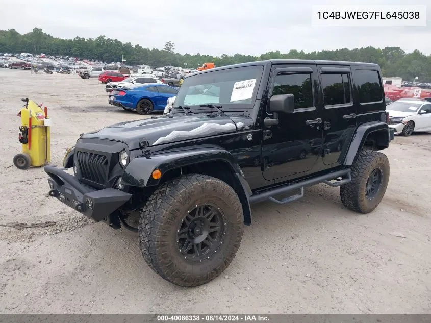 1C4BJWEG7FL645038 2015 Jeep Wrangler Unlimited Wrangler X