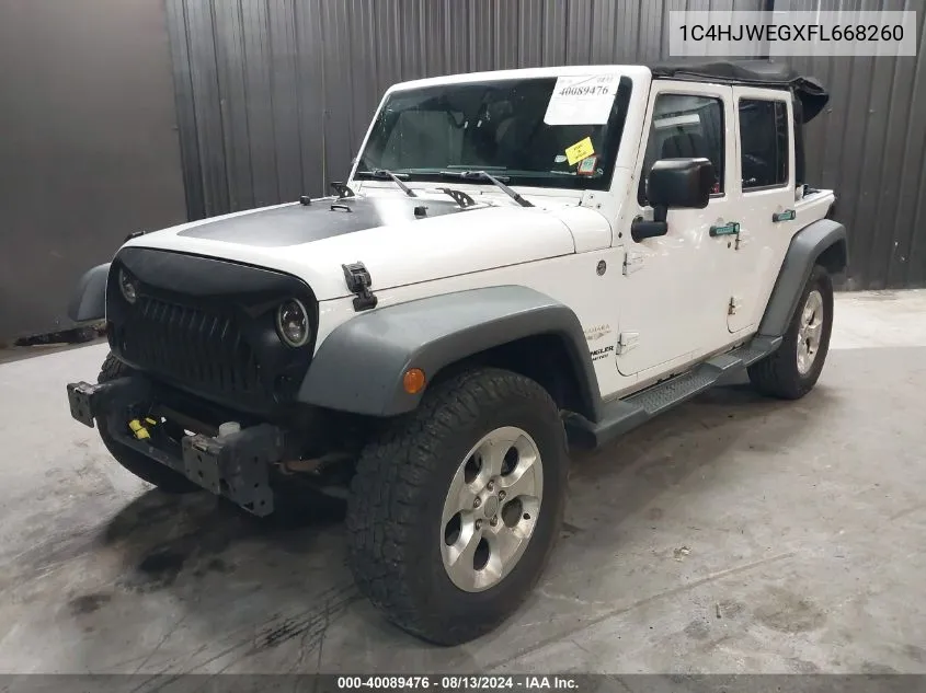 1C4HJWEGXFL668260 2015 Jeep Wrangler Unlimited Sahara