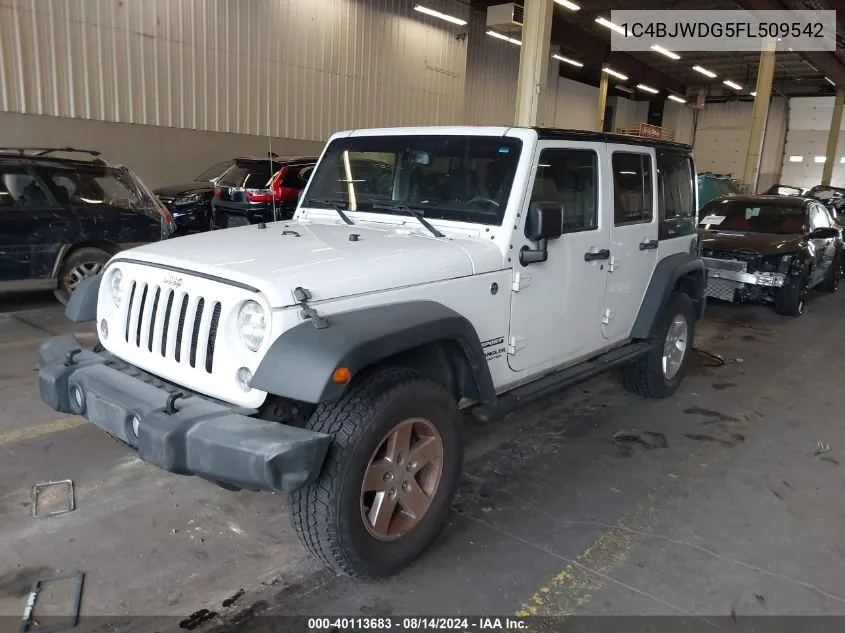 2015 Jeep Wrangler Unlimited Sport VIN: 1C4BJWDG5FL509542 Lot: 40113683