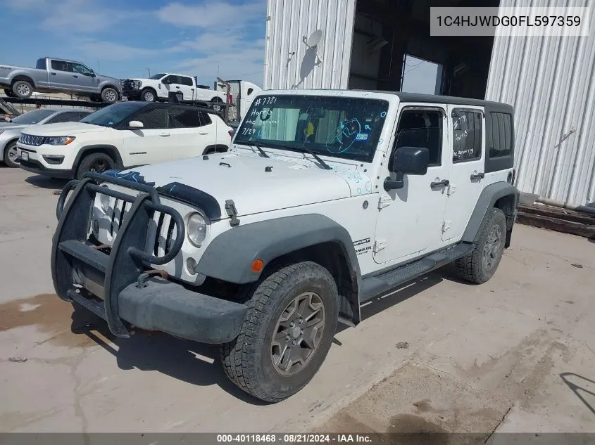 1C4HJWDG0FL597359 2015 Jeep Wrangler Unlimited Sport