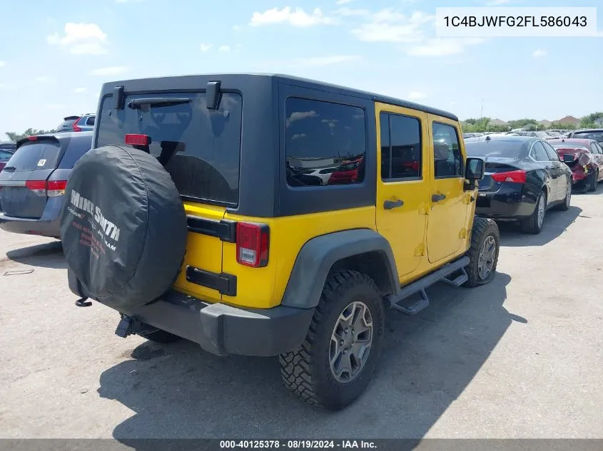 2015 Jeep Wrangler Unlimited Rubicon VIN: 1C4BJWFG2FL586043 Lot: 40125378