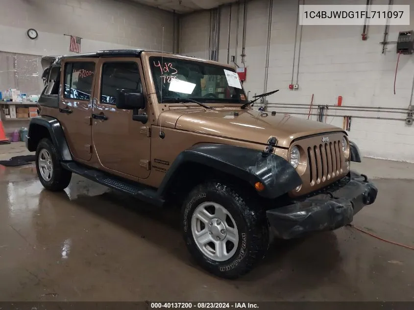 2015 Jeep Wrangler Unlimited Sport VIN: 1C4BJWDG1FL711097 Lot: 40137200