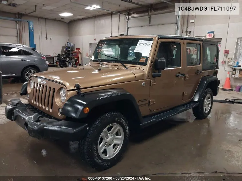 2015 Jeep Wrangler Unlimited Sport VIN: 1C4BJWDG1FL711097 Lot: 40137200