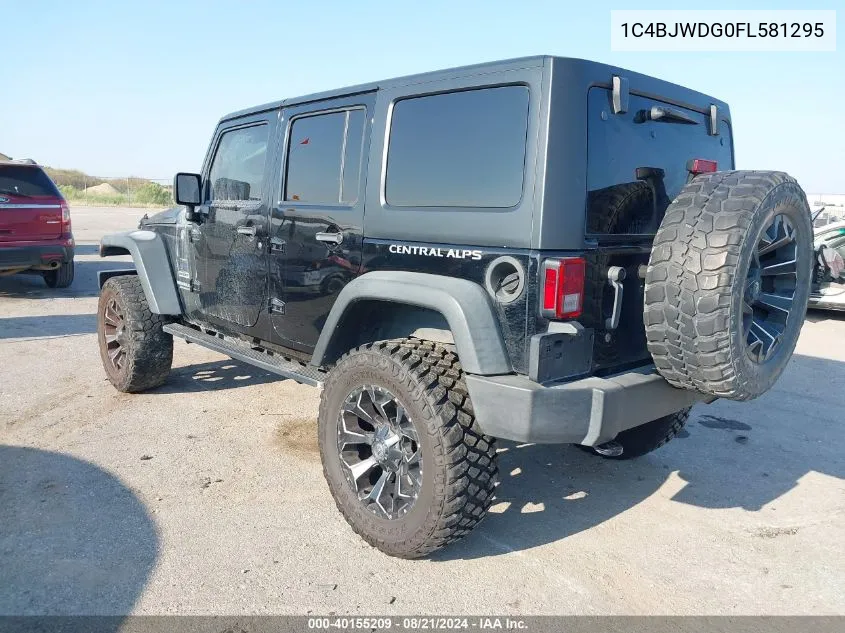 1C4BJWDG0FL581295 2015 Jeep Wrangler Unlimited Sport