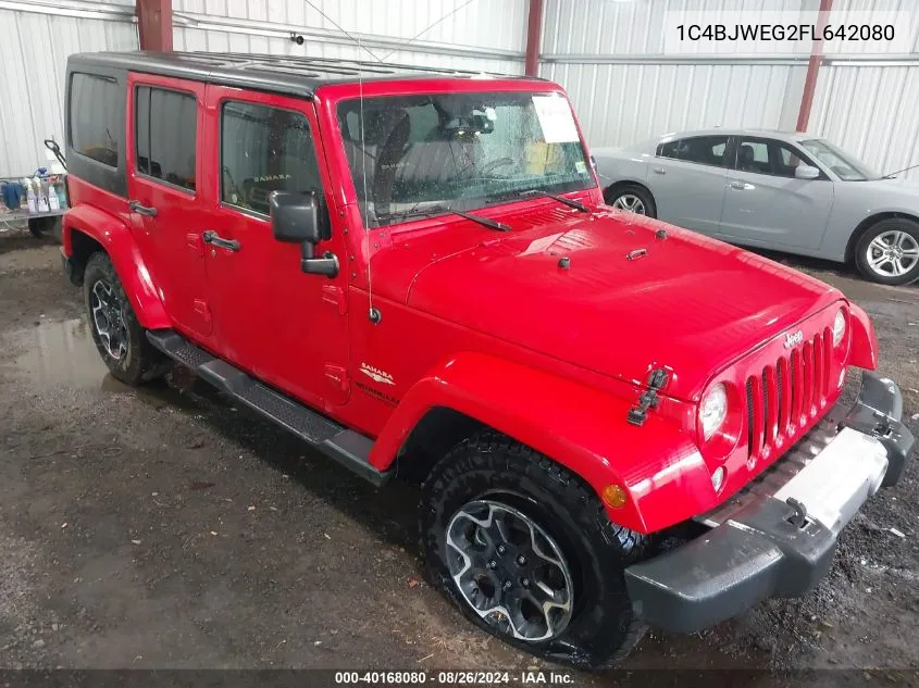 2015 Jeep Wrangler Unlimited Sahara VIN: 1C4BJWEG2FL642080 Lot: 40168080