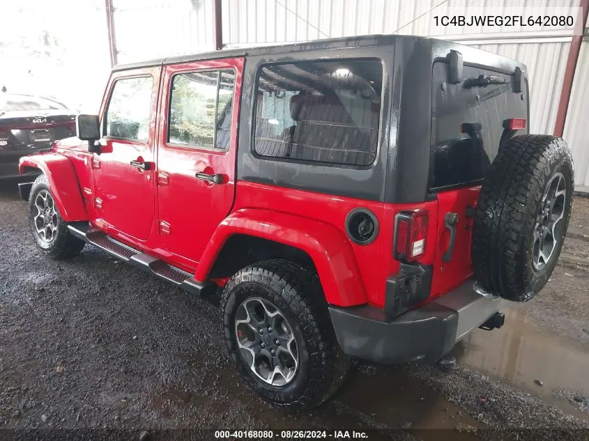 1C4BJWEG2FL642080 2015 Jeep Wrangler Unlimited Sahara