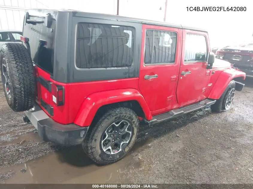 1C4BJWEG2FL642080 2015 Jeep Wrangler Unlimited Sahara