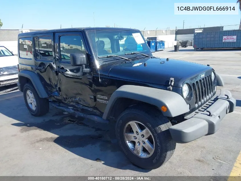 1C4BJWDG0FL666914 2015 Jeep Wrangler Unlimited Sport