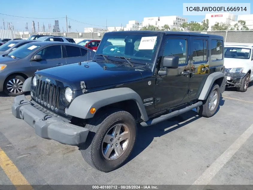 1C4BJWDG0FL666914 2015 Jeep Wrangler Unlimited Sport