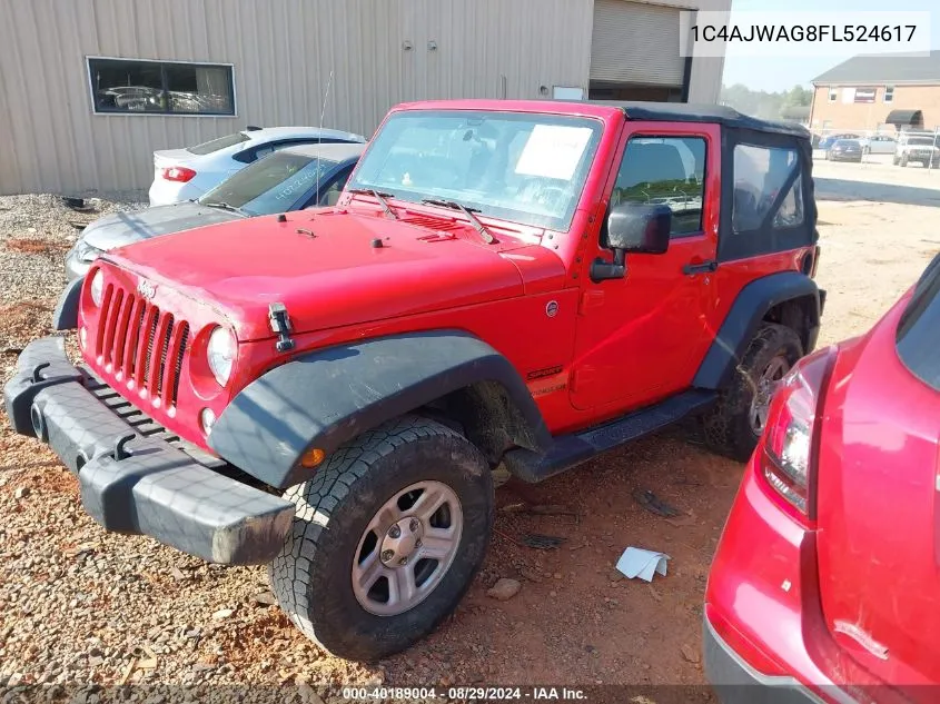 1C4AJWAG8FL524617 2015 Jeep Wrangler Sport