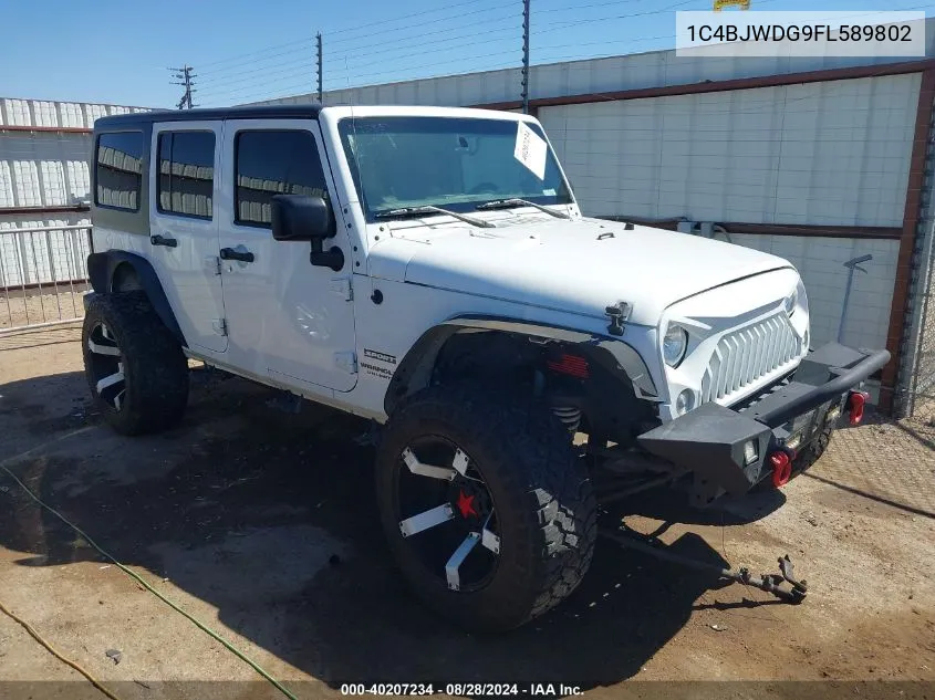 2015 Jeep Wrangler Unlimited Sport VIN: 1C4BJWDG9FL589802 Lot: 40207234