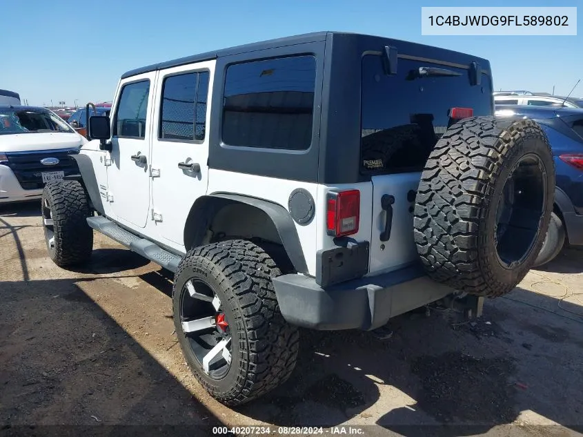 1C4BJWDG9FL589802 2015 Jeep Wrangler Unlimited Sport