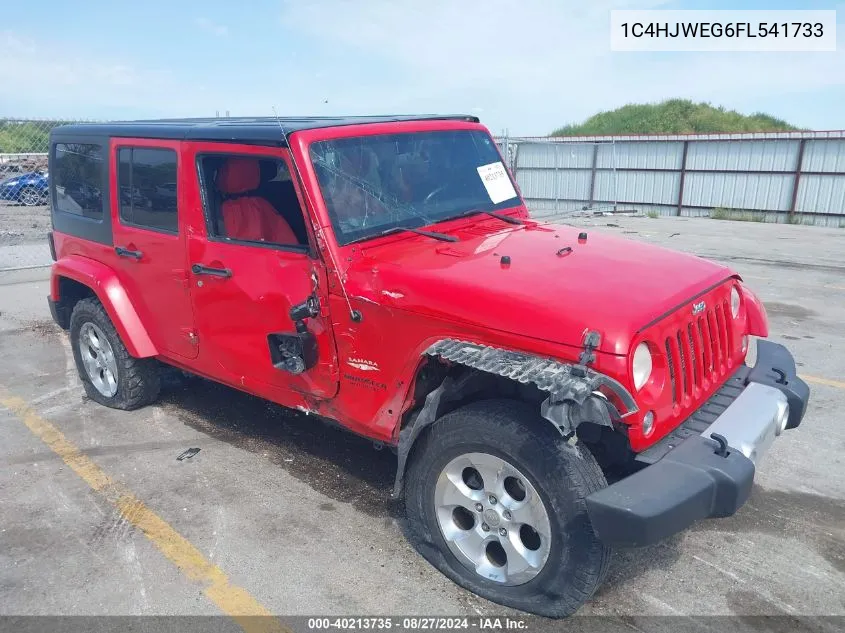 2015 Jeep Wrangler Unlimited Sahara VIN: 1C4HJWEG6FL541733 Lot: 40213735