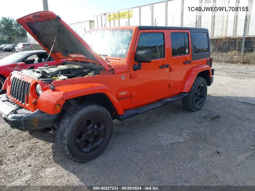 1C4BJWEG9FL708155 2015 Jeep Wrangler Unlimited Sahara