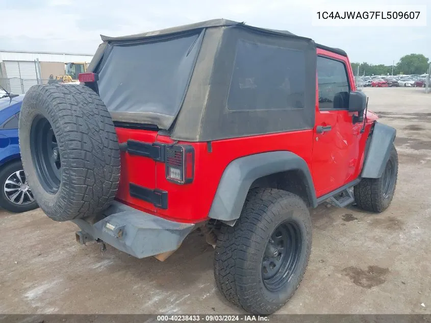 2015 Jeep Wrangler Sport VIN: 1C4AJWAG7FL509607 Lot: 40238433