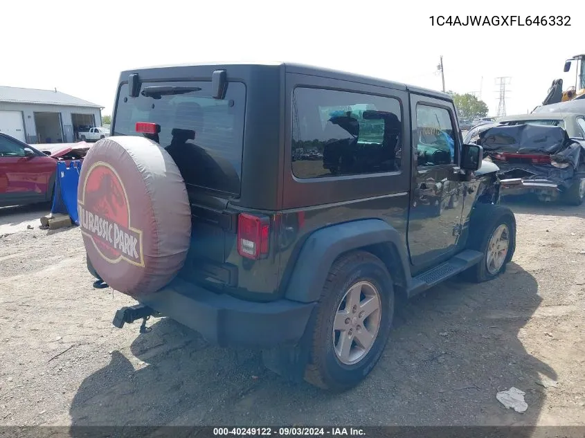 1C4AJWAGXFL646332 2015 Jeep Wrangler Sport