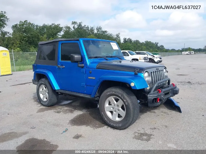 2015 Jeep Wrangler Freedom Edition VIN: 1C4AJWAG4FL637027 Lot: 40249225