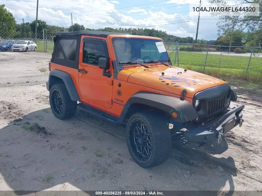 1C4AJWAG4FL644320 2015 Jeep Wrangler Sport