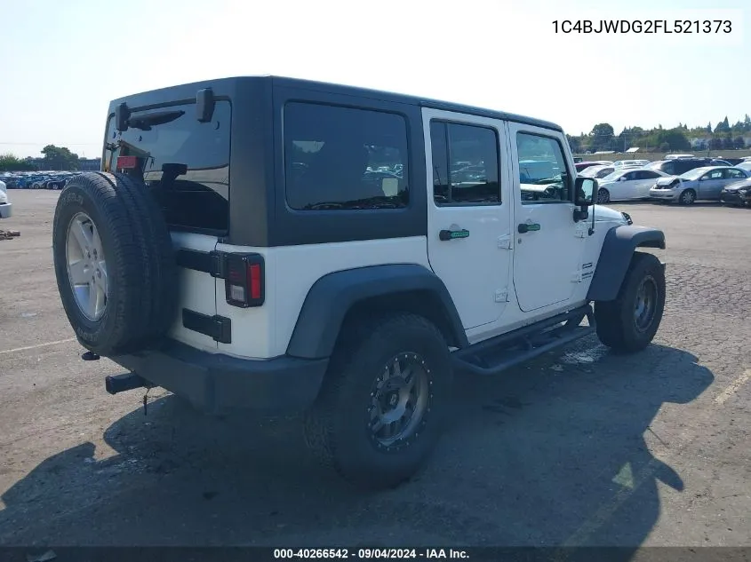 2015 Jeep Wrangler Unlimited Sport VIN: 1C4BJWDG2FL521373 Lot: 40266542