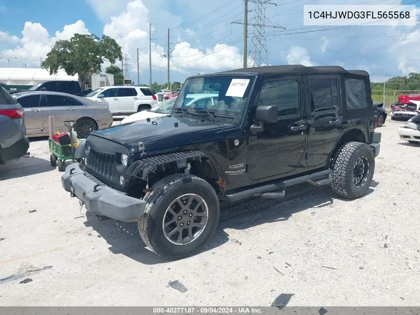 2015 Jeep Wrangler Unlimited Sport VIN: 1C4HJWDG3FL565568 Lot: 40277187