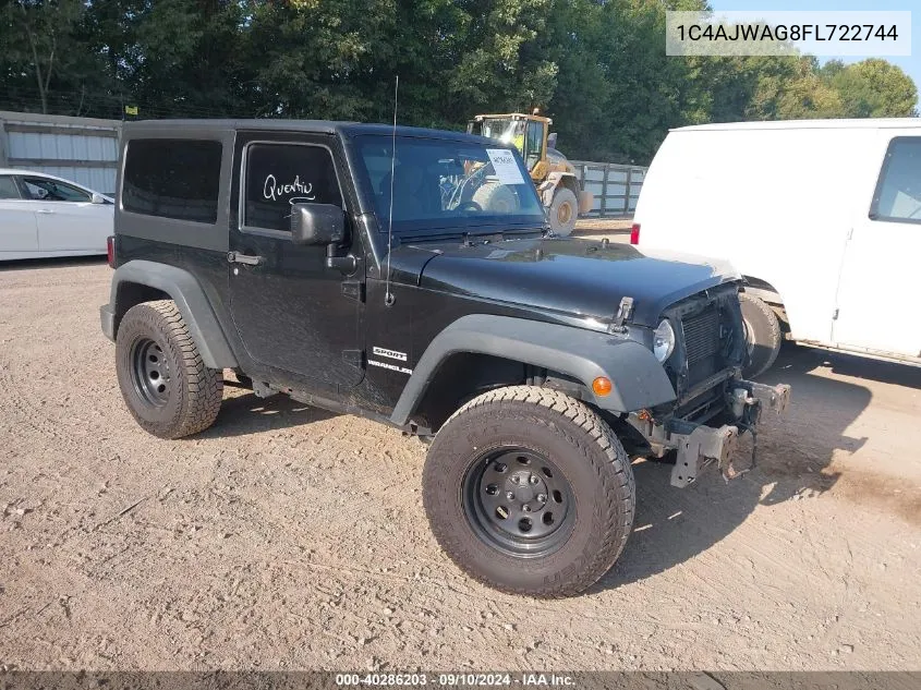 2015 Jeep Wrangler Sport VIN: 1C4AJWAG8FL722744 Lot: 40286203