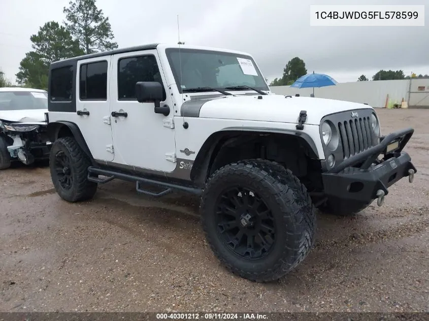 1C4BJWDG5FL578599 2015 Jeep Wrangler Unlimited Freedom Edition