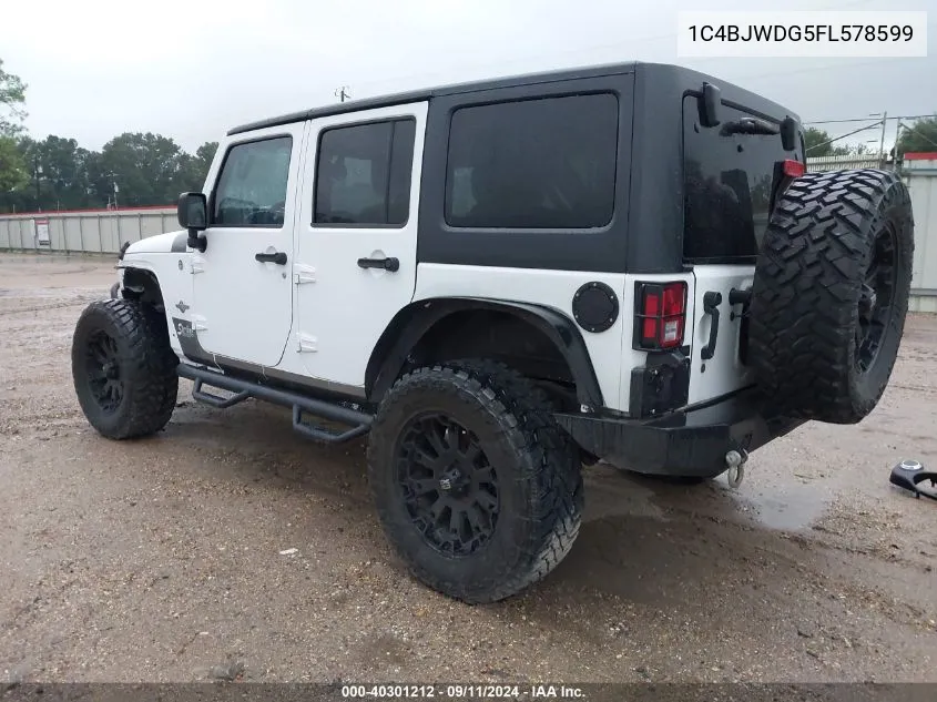 1C4BJWDG5FL578599 2015 Jeep Wrangler Unlimited Freedom Edition