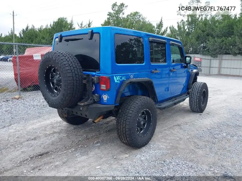 1C4BJWEG7FL767477 2015 Jeep Wrangler Unlimited Altitude