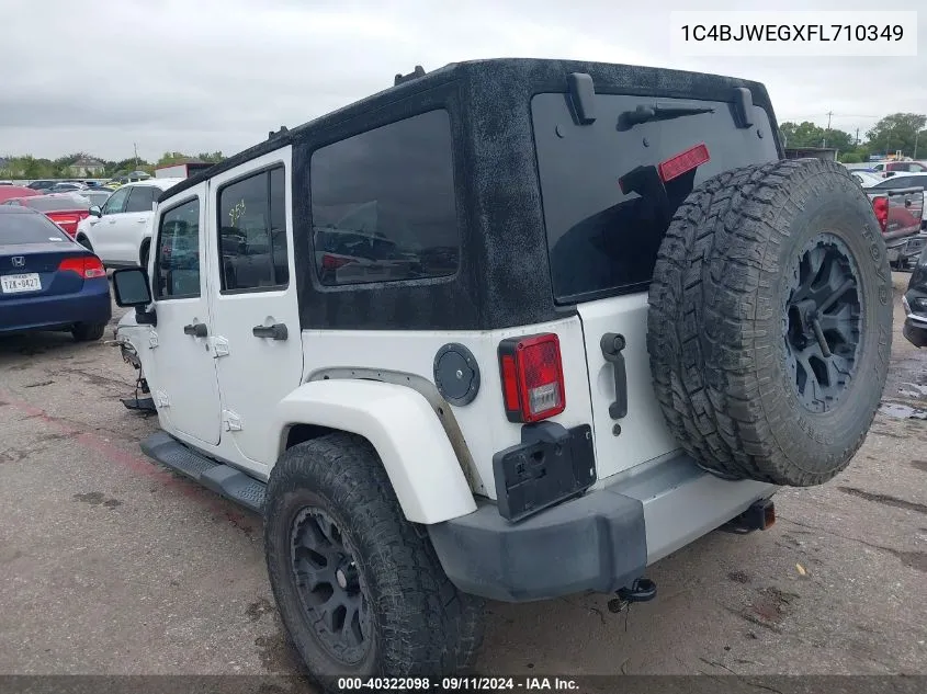 1C4BJWEGXFL710349 2015 Jeep Wrangler Unlimited Sahara