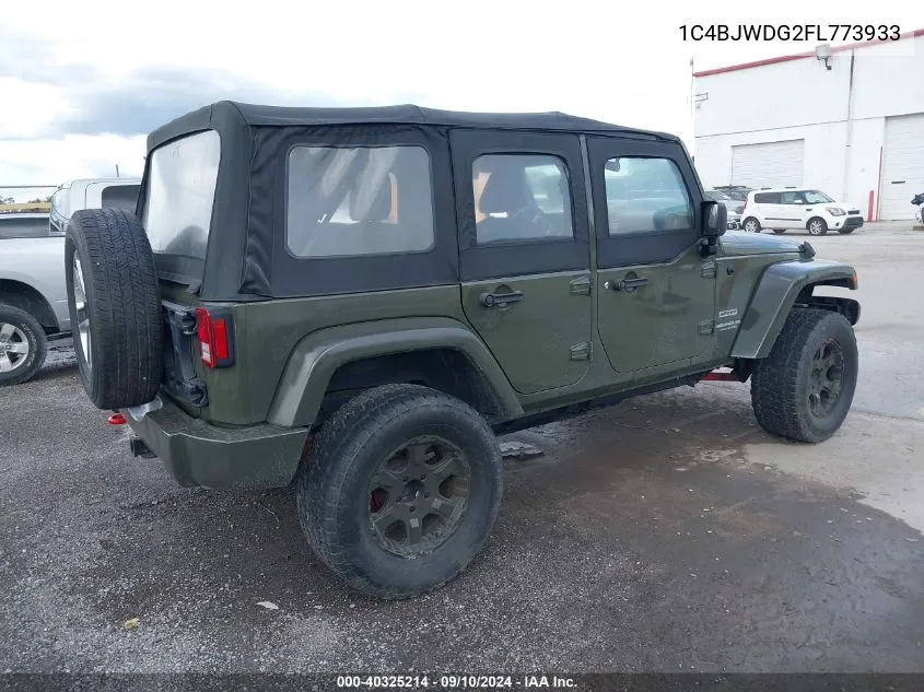 2015 Jeep Wrangler Unlimited Sport VIN: 1C4BJWDG2FL773933 Lot: 40325214