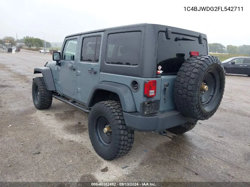 2015 Jeep Wrangler Unlimited Freedom Edition/Sport/Willys Wheeler VIN: 1C4BJWDG2FL542711 Lot: 40352492