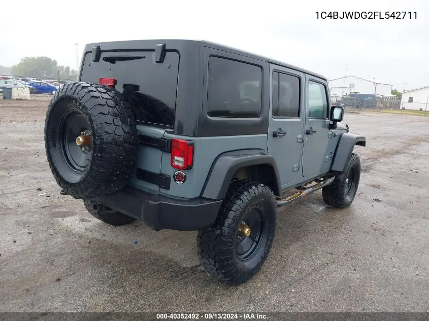 2015 Jeep Wrangler Unlimited Freedom Edition/Sport/Willys Wheeler VIN: 1C4BJWDG2FL542711 Lot: 40352492