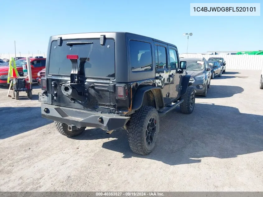 2015 Jeep Wrangler Unlimited Sport VIN: 1C4BJWDG8FL520101 Lot: 40353527