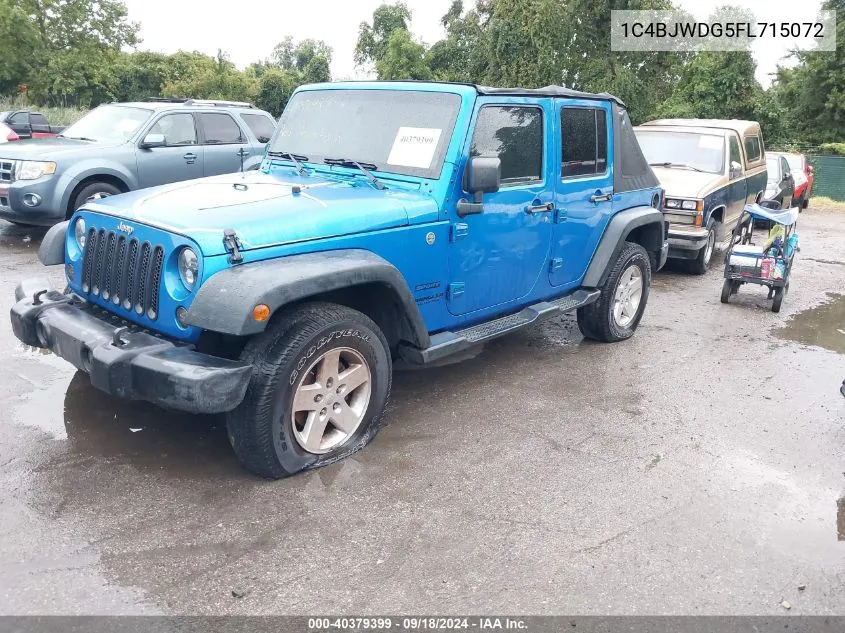 2015 Jeep Wrangler Unlimited Sport VIN: 1C4BJWDG5FL715072 Lot: 40379399