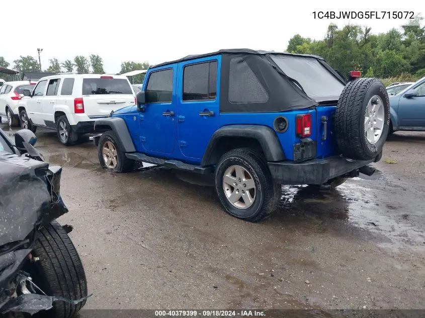 2015 Jeep Wrangler Unlimited Sport VIN: 1C4BJWDG5FL715072 Lot: 40379399