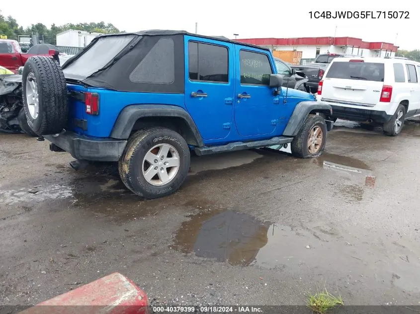 1C4BJWDG5FL715072 2015 Jeep Wrangler Unlimited Sport