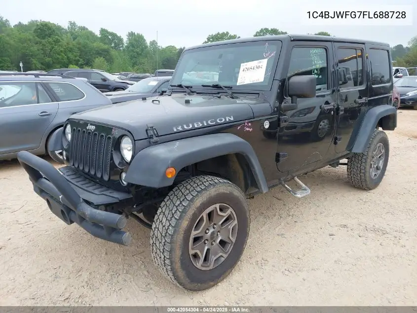 2015 Jeep Wrangler Unlimited Rubicon VIN: 1C4BJWFG7FL688728 Lot: 42054304