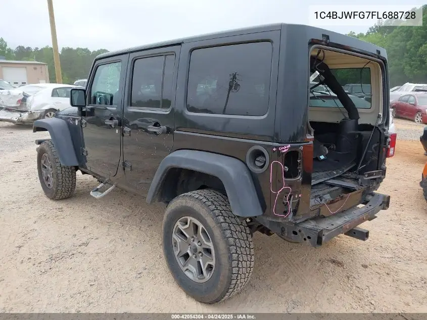 2015 Jeep Wrangler Unlimited Rubicon VIN: 1C4BJWFG7FL688728 Lot: 42054304