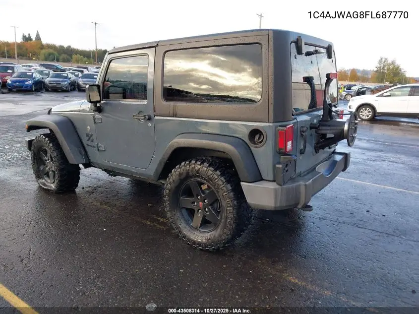 1C4AJWAG8FL687770 2015 Jeep Wrangler Sport
