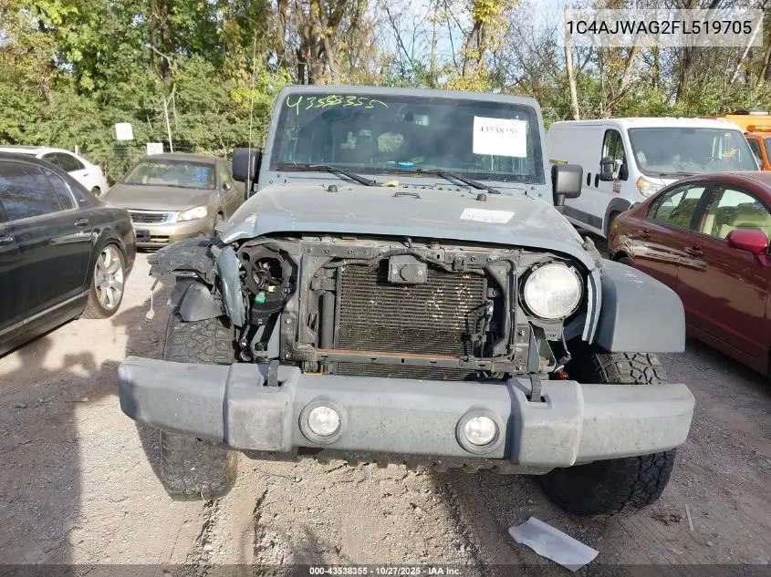 1C4AJWAG2FL519705 2015 Jeep Wrangler Sport