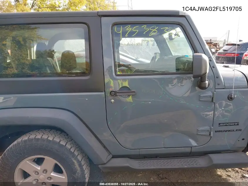 1C4AJWAG2FL519705 2015 Jeep Wrangler Sport