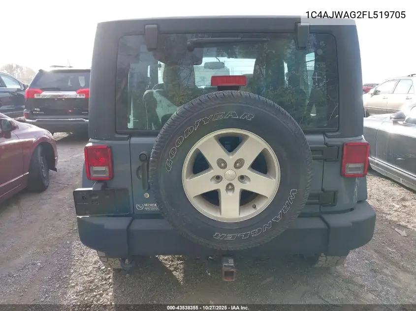 1C4AJWAG2FL519705 2015 Jeep Wrangler Sport
